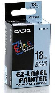 páska CASIO XR-18X1 Black On Clear Tape EZ Label Printer (18
