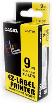páska CASIO XR-9YW1 Black On Yellow Tape EZ Label Printer (9mm)