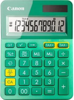 stolová kalkulačka CANON LS-123K zelená, 12 miest, solárne napájanie + batérie