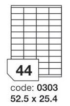 etikety RAYFILM 52,5x25,4 univerzálne biele R01000303A (100 list./A4)